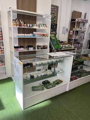 White shop counter - white, with