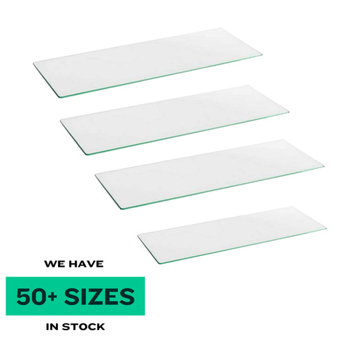 Clear tempered glass shelf - clear,