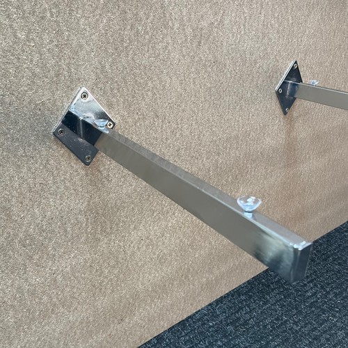 Pair wall mount glass bracket - wall,