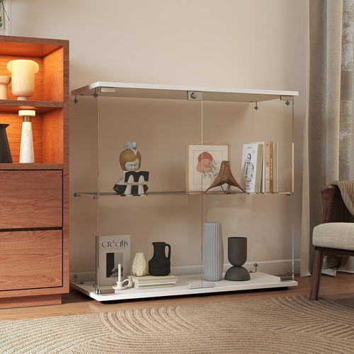 Shelf double door glass - double,