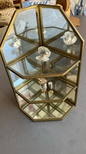 Brass glass mirror mini - glass,