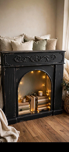 Art deco black corner glass - art,