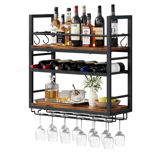 Wall mount wine - wine, wooden