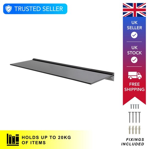 Floating glass wall shelf - glass,