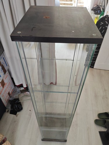 Tall glass display cabinet - glass,