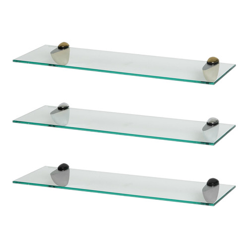 60cm glass floating shelves - 60cm,