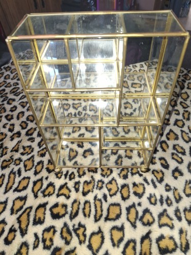 Vintage brass and glass - brass,