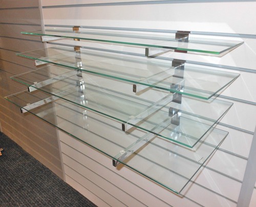 Toughened glass shelves - toughened,