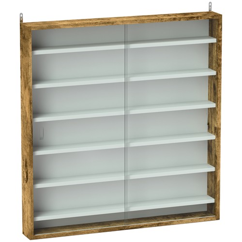 Six shelf display cabinet with - six,