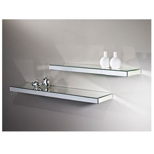 Silver mirrored glass - glass, shelves