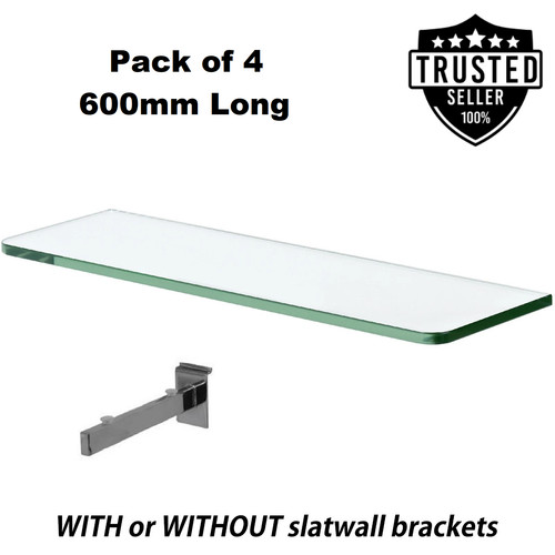 4pcs 600mm slatwall - 600mm, toughened