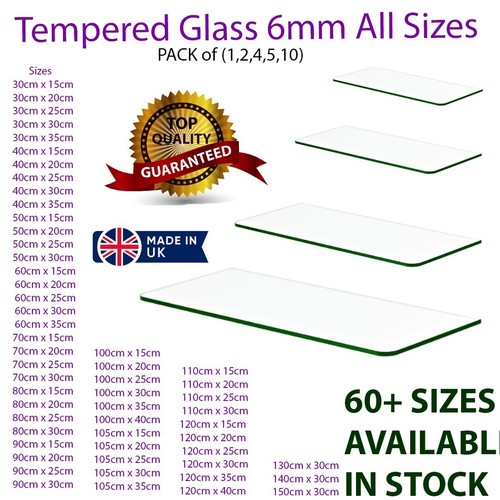 Clear tempered glass shelf - tempered,