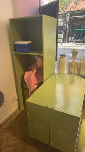 Custom made green display - made,